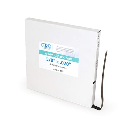 Idl Packaging 5/8" Steel Strapping, Mini Coil, 200 Ft., Black MAL58.200